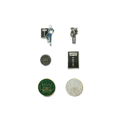 sacai x Levi's Pins (Set of 6) "Silver" 25-01073S