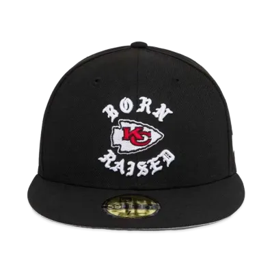 NEW ERA x Born x Raised x NFL + Chiefs Fitted Rocker Hat "Black"