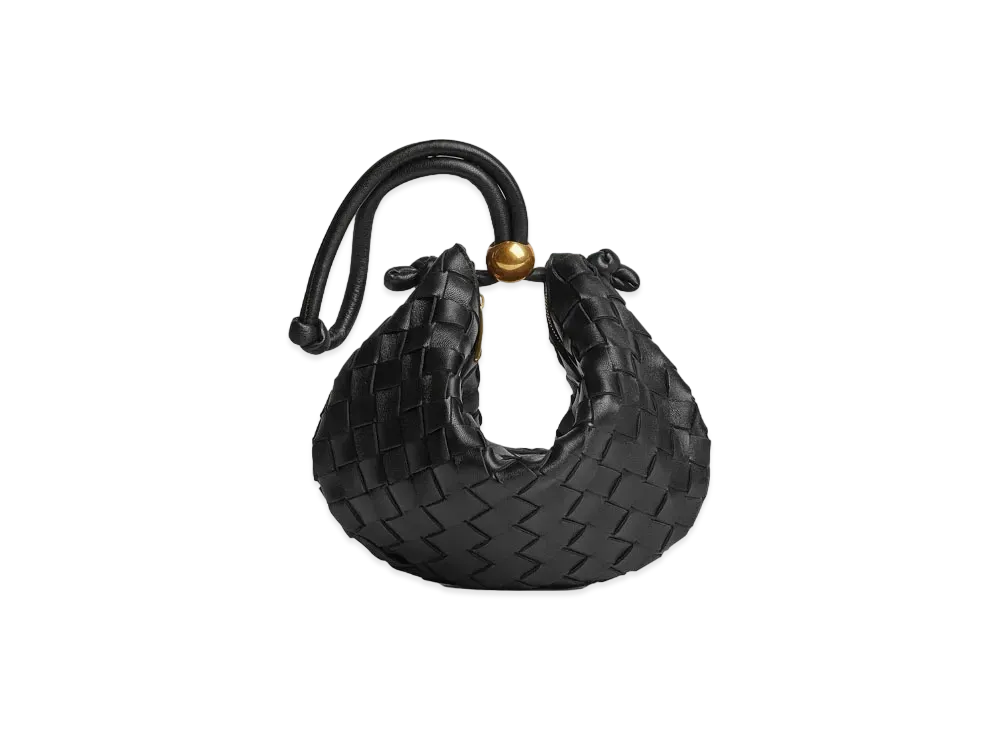 Bottega Veneta Turn Intrecciato Small Pouch "Black"