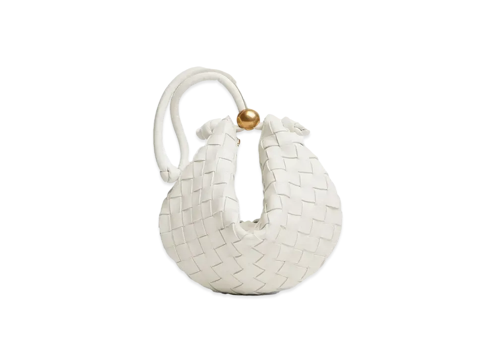 Bottega Veneta Turn Intrecciato Small Pouch "White"
