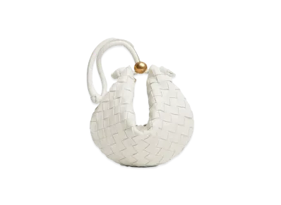 Bottega Veneta Turn Intrecciato Small Pouch "White"