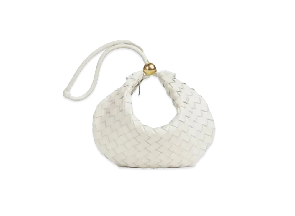 Bottega Veneta Lambskin Turn Clutch "White"