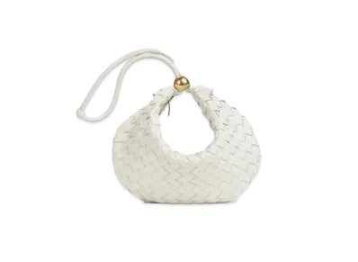 Bottega Veneta Lambskin Turn Clutch "White"