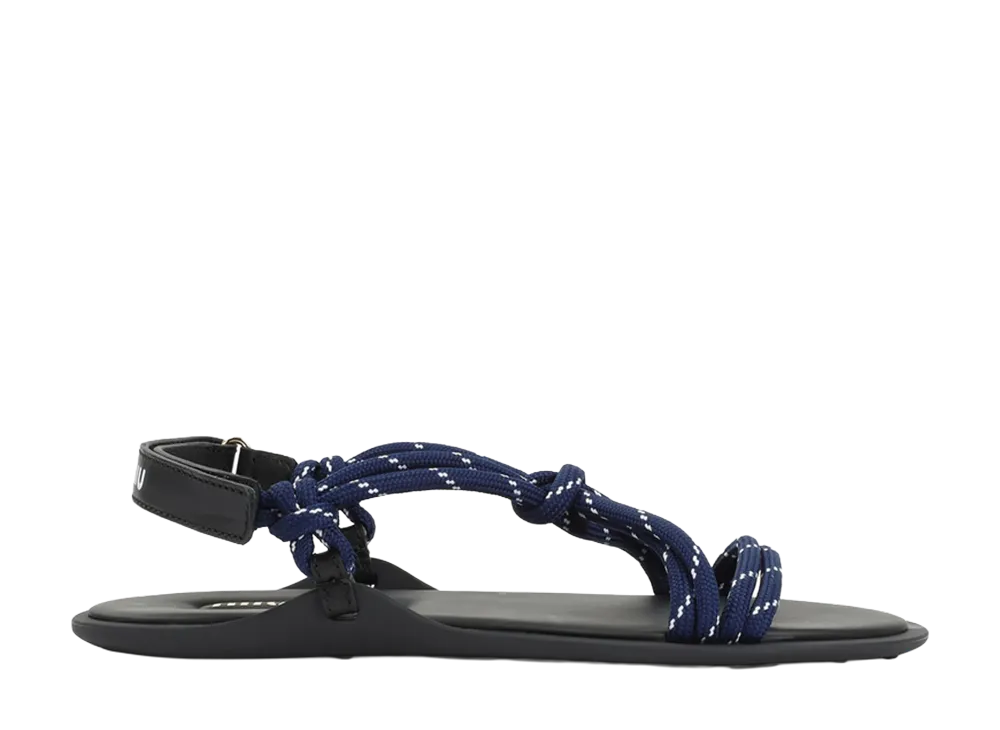 MIU MIU Women's Fabric Sandals "Blue"