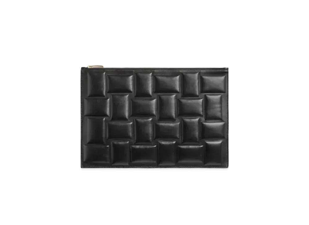 Bottega Veneta Calfskin Pouch Clutch "Black"