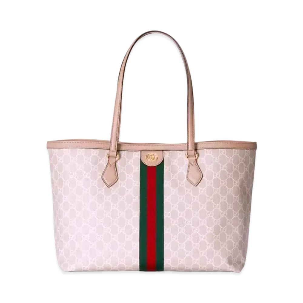 GUCCI Ophidia Medium GG Tote Bag "Beige/White"