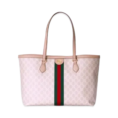 GUCCI Ophidia Medium GG Tote Bag "Beige/White"