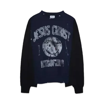 SOMEIT REBULID SWEAT SHIRTS "BLACK/NAVY/BLACK"