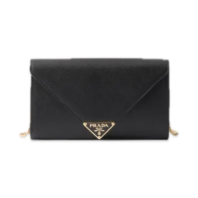 PRADA Saffiano Leather Mini Bag "Black"