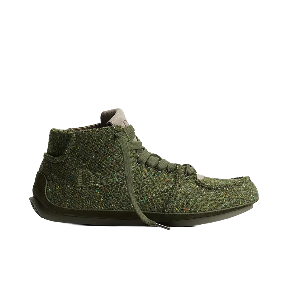 Dior Roadie Lace-Up Boot Donegal Tweed "Khaki"