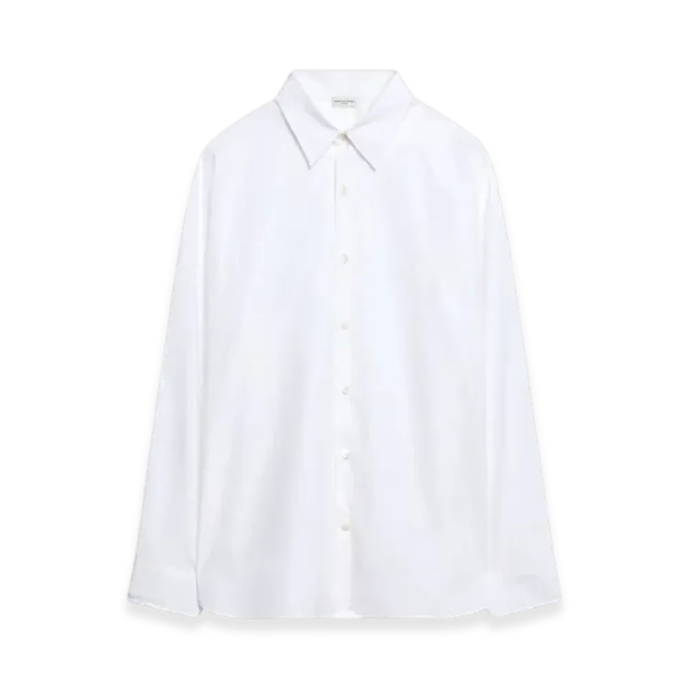 DRIES VAN NOTEN Cotton Kimono Shirt "White"