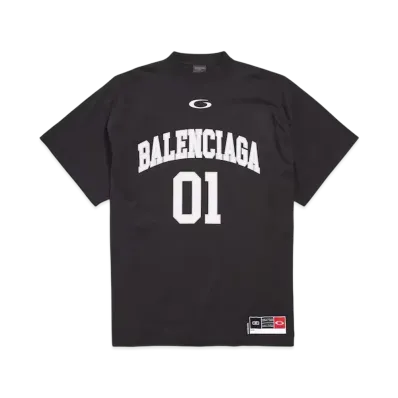 BALENCIAGA Men's Basketball Series Oversized T-Shirt "Black"
