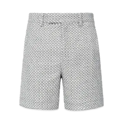 AMIRI Tweed Flap Pocket Pull On Short "Cerulean"