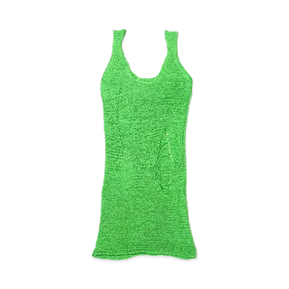 atmos pink Damage Cut Dress "Green"