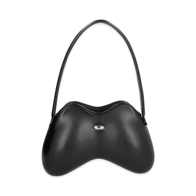 Diesel Women's Leather Synthetic Leather Double-D Shoulder Bag "Black"