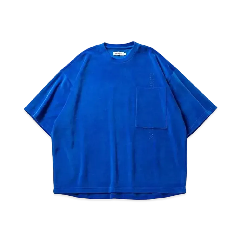 TIGHTBOOTH Straight Up Velour T-shirt "Blue"