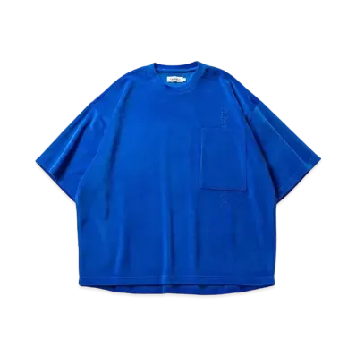TIGHTBOOTH Straight Up Velour T-shirt "Blue"