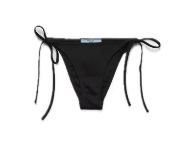 PRADA Interlock Knit Bikini Bottom "Black"