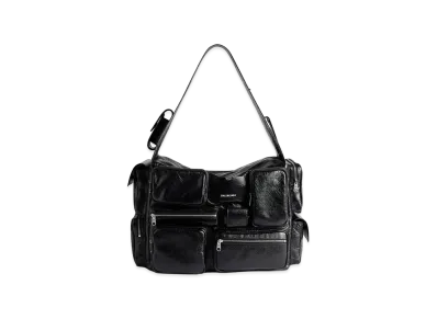 BALENCIAGA Superbusy Large Sling Bag "Black"