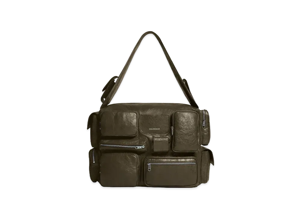 BALENCIAGA Super Busy Large Shoulder Bag "Khaki"