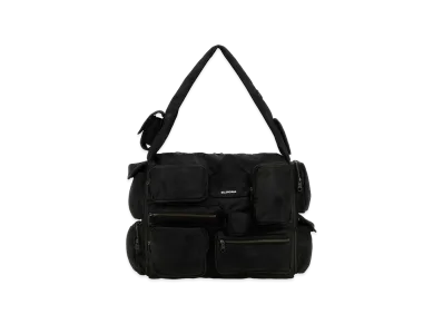 BALENCIAGA Canvas Large Superbusy Shoulder Bag "Black"