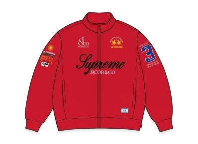 Supreme x La Martina Zip Up Sweatshirt "Red"