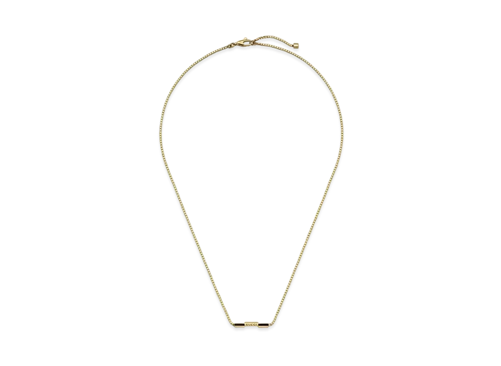 GUCCI LINK TO LOVE Bar Necklace "Yellow Gold"