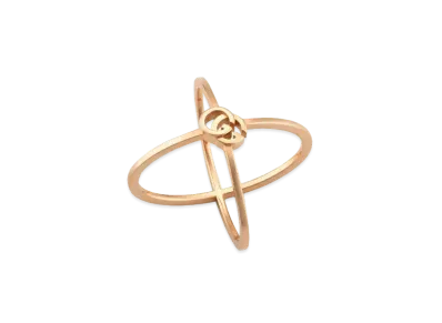 GUCCI GG Running 18K Cross Design Ring