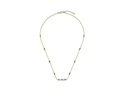 GUCCI Link to Love Rectangle Step Tourmaline Necklace