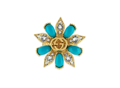 GUCCI Interlocking G Flower Ring "Gold"
