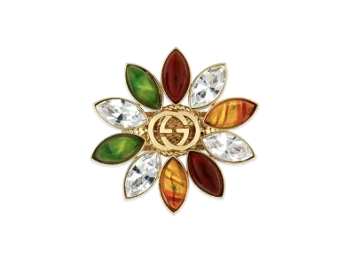 GUCCI Interlocking G Floral Ring "Gold"
