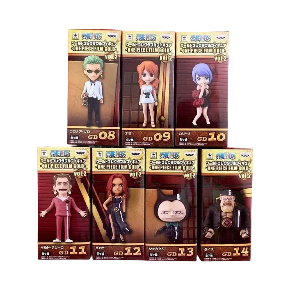 Banpresto One Piece World Collectable Figure -ONE PIECE FILM GOLD- Vol.2 Complete 7 Piece Set