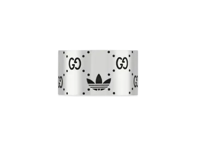 GUCCI Adidas x GUCCI Stamped Wide Ring "Silver"