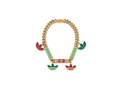 GUCCI Adidas x Gourmet Necklace Clover Enamel