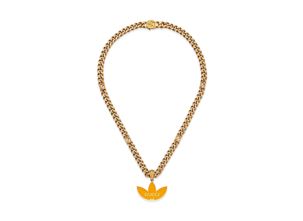 GUCCI x adidas Gourmet Necklace with Clover Pendant "Yellow Gold"