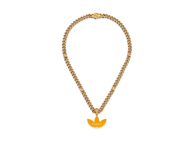 GUCCI x adidas Gourmet Necklace with Clover Pendant "Yellow Gold"