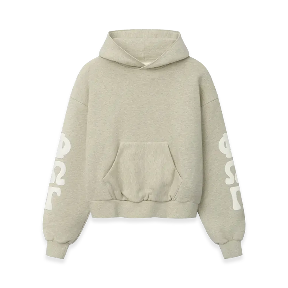 FEAR OF GOD ESSENTIALS Women's 90s Fleece Hoodie Classic Fit "Washed Vanilla Heather"