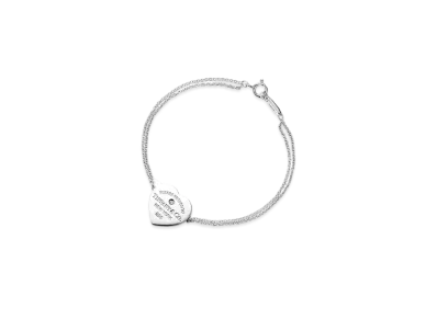 Tiffany & Co. Return to Tiffany Heart Double Chain Bracelet Diamond "Silver"