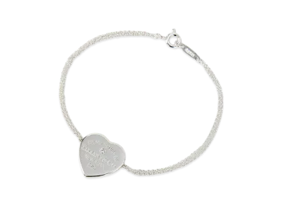 Tiffany & Co. Return to Tiffany Heart Double Chain Bracelet with Diamonds "Silver"