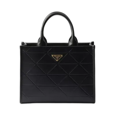 PRADA Symbole Medium Leather Bag "Black"