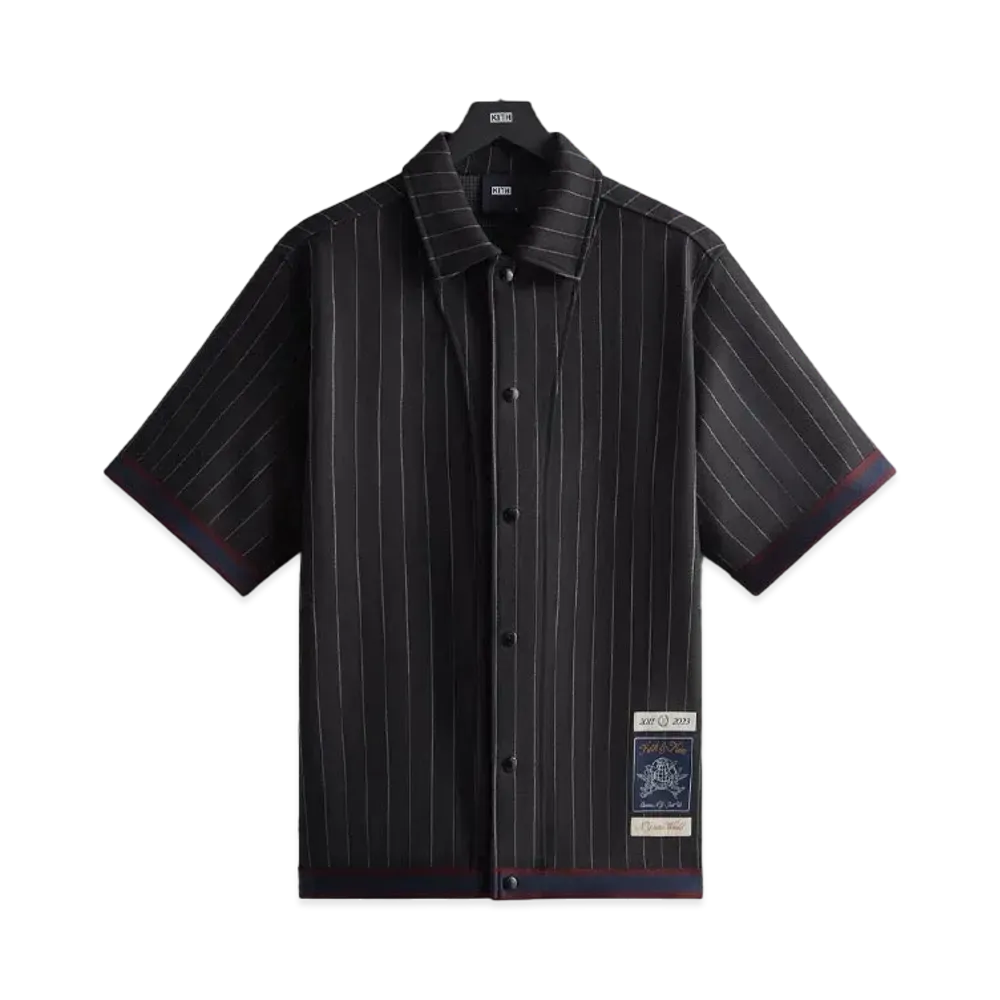 Kith Pinstripe Woodpoint Shooting Shirt "Black"