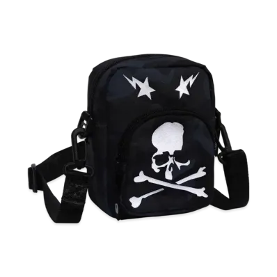 A BATHING APE x mastermind JAPAN Skull Camo Mini Bag "Black"