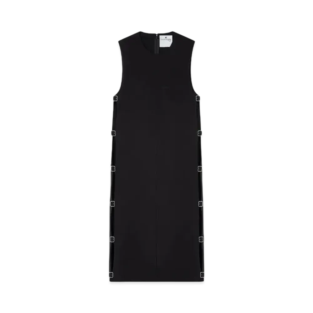 Courreges Multi-Buckle Midi Dress "Black"