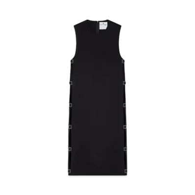 Courreges Multi-Buckle Midi Dress "Black"