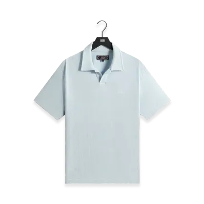 Kith Micro Waffle Drew Polo "Light Indigo"