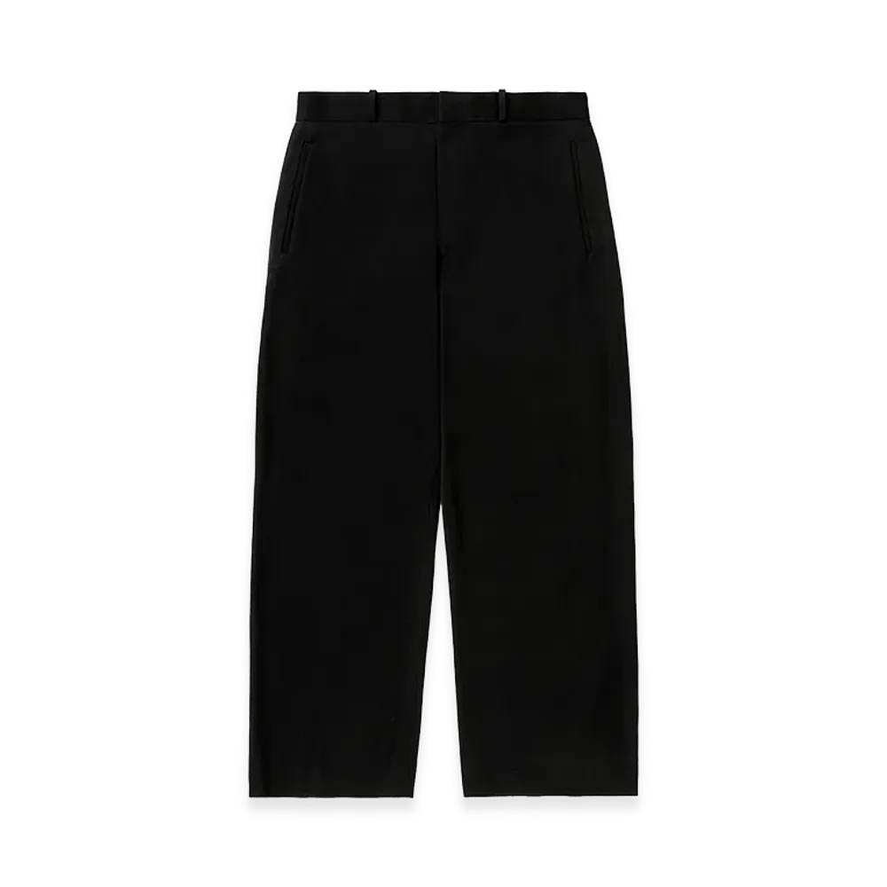 A.PRESSE Cotton Silk Twill Wide Pants "Black"