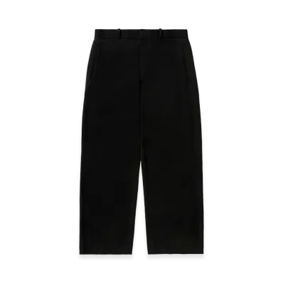 A.PRESSE Cotton Silk Twill Wide Pants "Black"