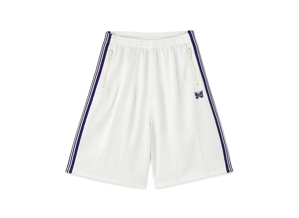 NEEDLES x LHP H.D.Track Pant Shorts - Poly Smooth "White"