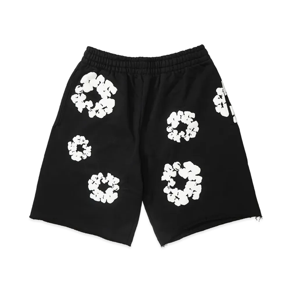DENIM TEARS Cotton Wreath Sweatshorts "Black"