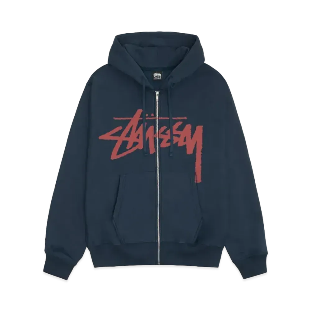 Stussy Stock Zip Hoodie "Navy"